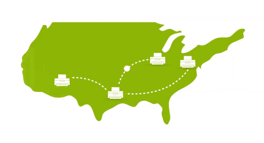 Green US map